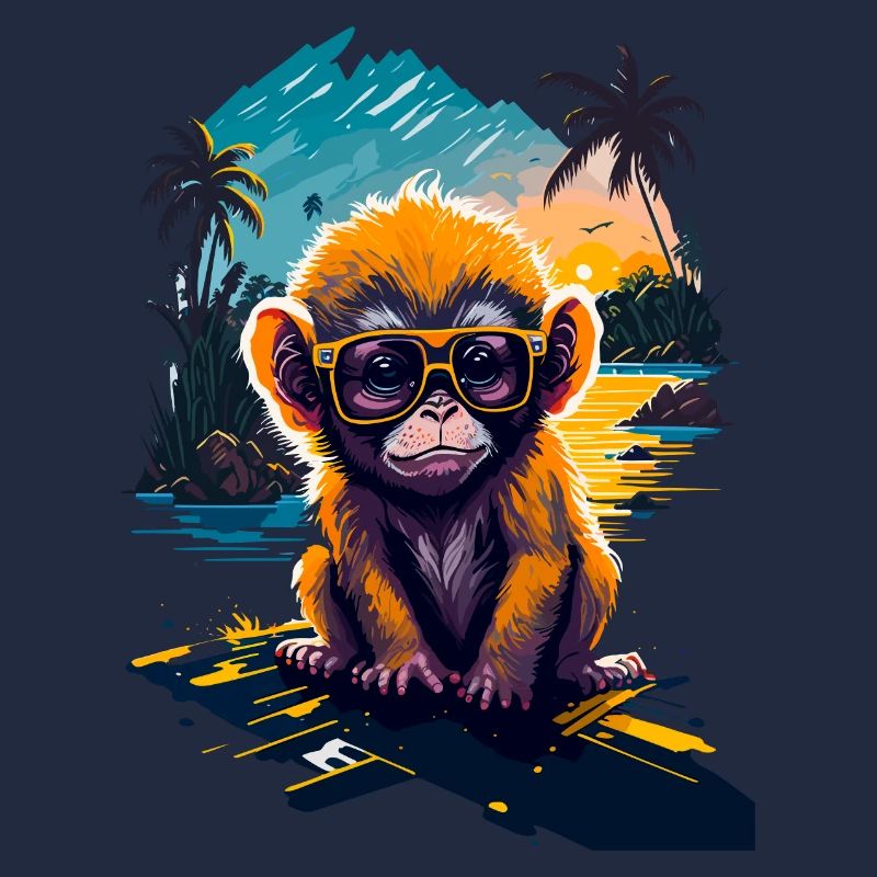 Cooler Affe