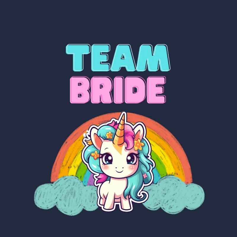 "Team Bride" Einhorn-Design