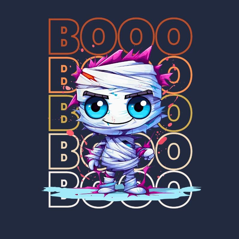 Chibi Wrap & Booo! Schattig Mummy Tee!