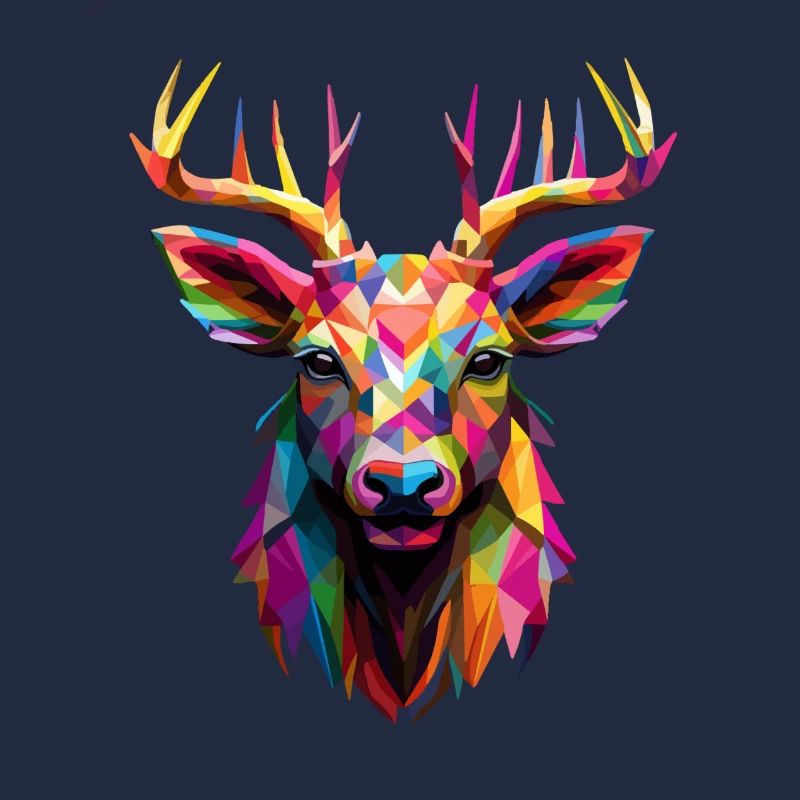Colorful deer antlers