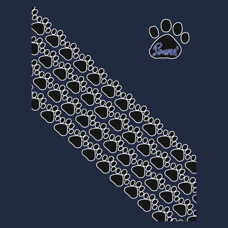 Pfoten Quer und Logo Peanut