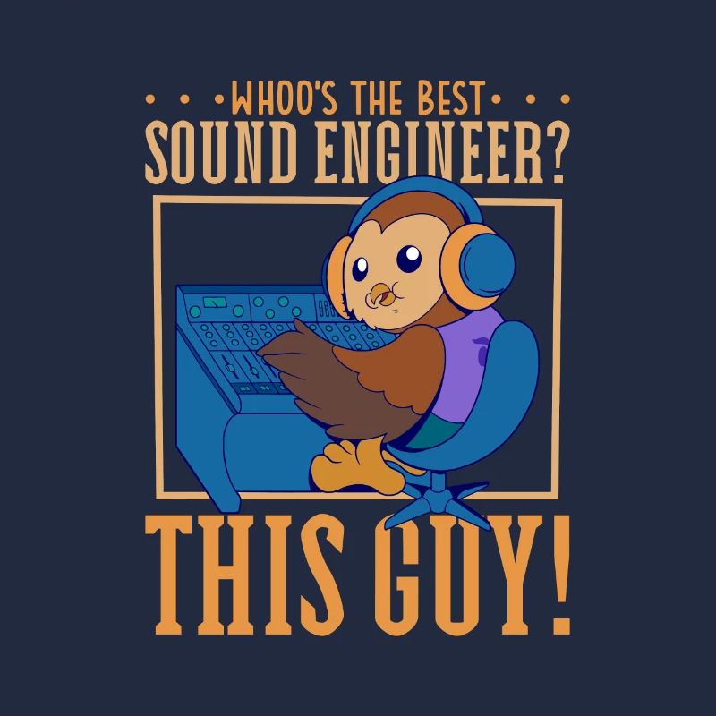 Eule am Mischpult - Sound Engineer