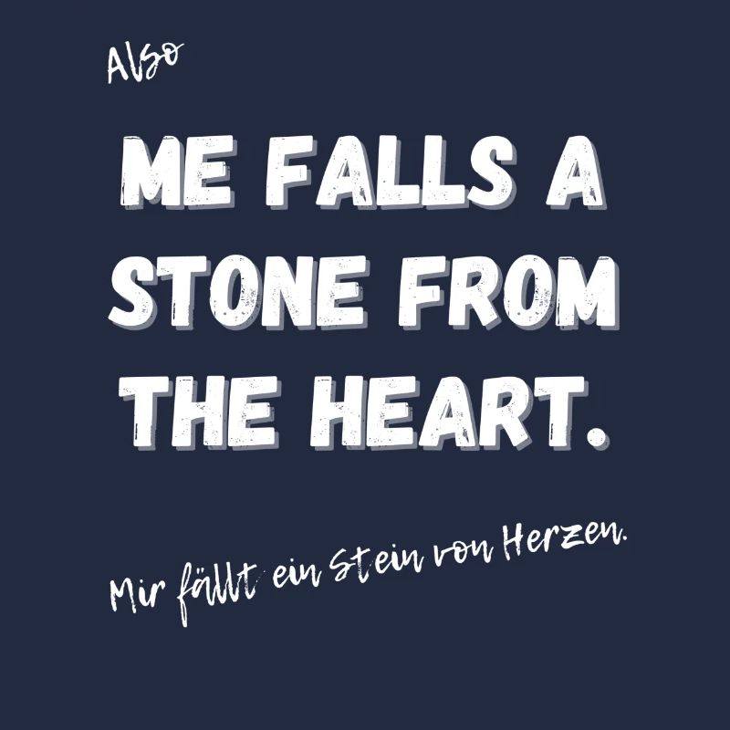 Mir fällt ein Stein vom Herzen.