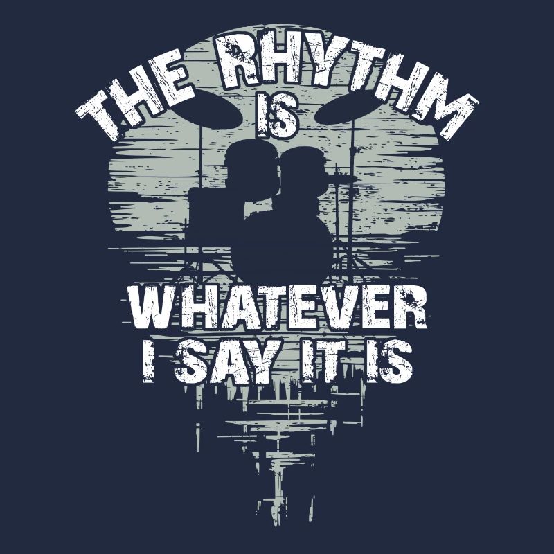 Drumset Silhouette mit Spiegelung lustiger Spruch