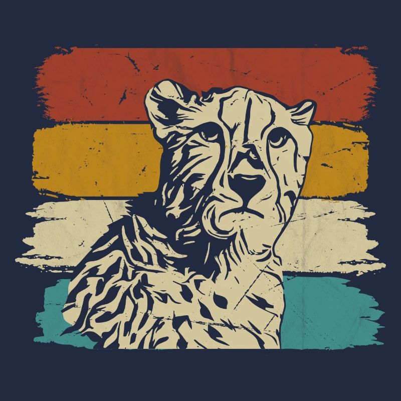 Guépard faune rétro