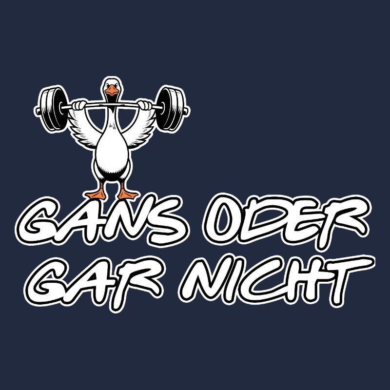Lustige Sprüche - Wortspiel - Gans oder Gar nicht