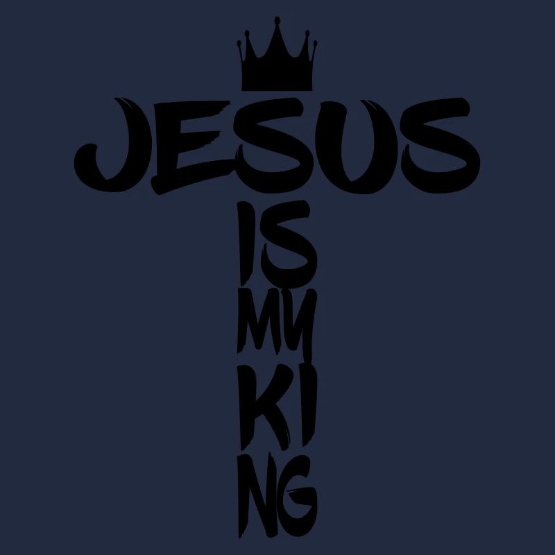 Jesus is King mit Kreuz und Krone