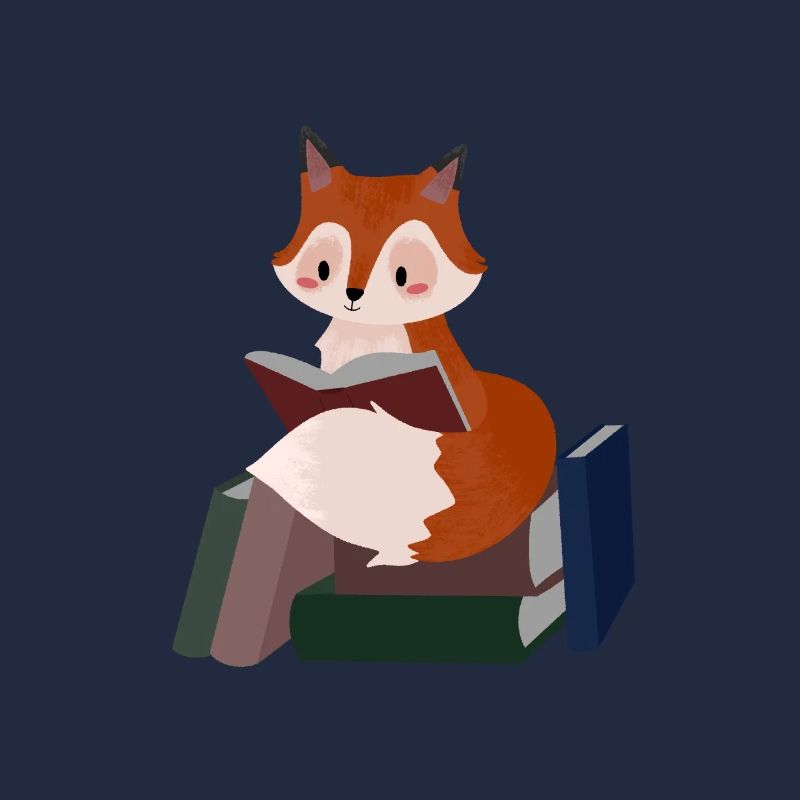 Fuchs Lesen bücher Leseratte buch Geschenk