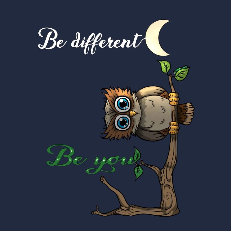 Be different Be you Süße Eule Sei Anders Spruch