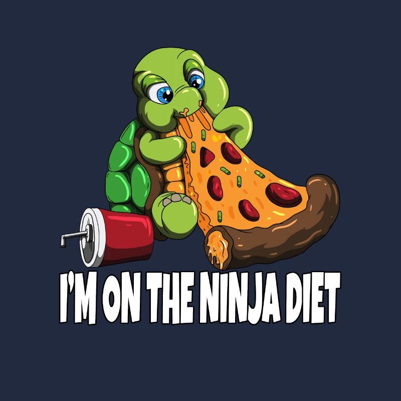 Pizza Turtle Fun Funny Diets Design