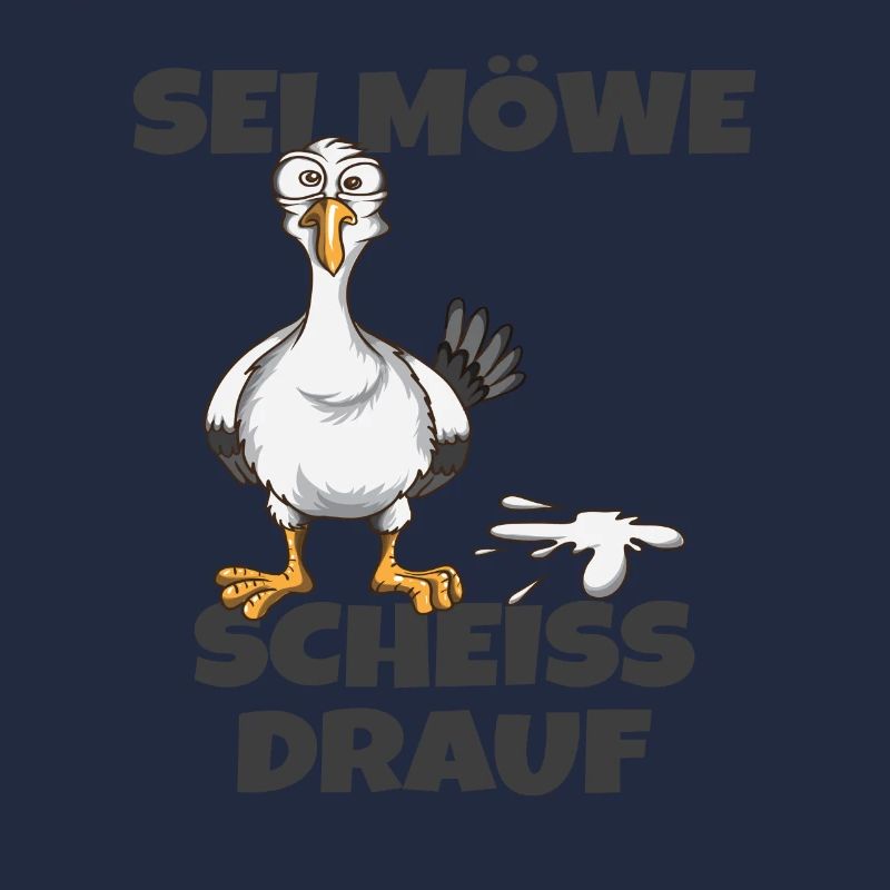 Norddeutsch Küste Meer Sei Möwe scheiß drauf