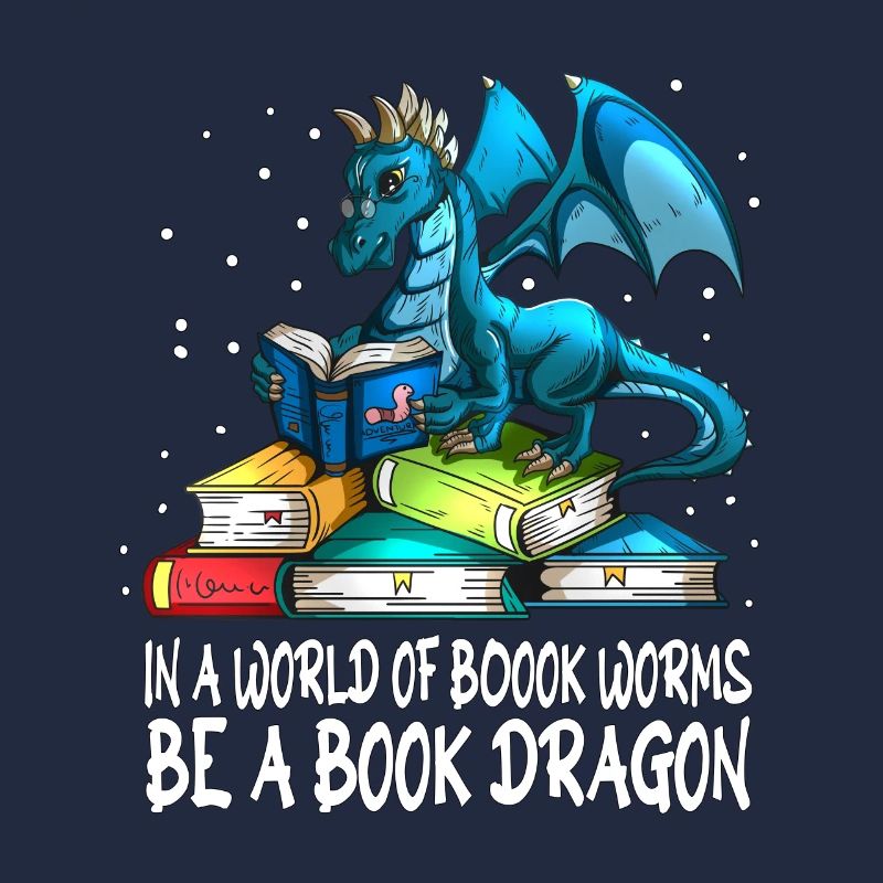Buch Book Worm Book Dragon lesen Leseoutfit Drache