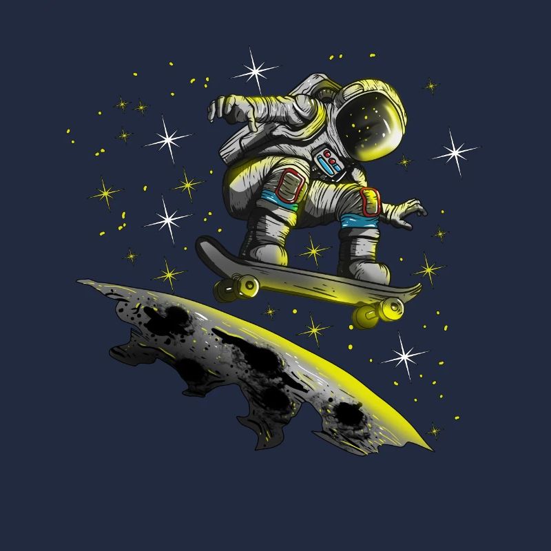 Un astronaute de conception spatiale patine sur la Lune