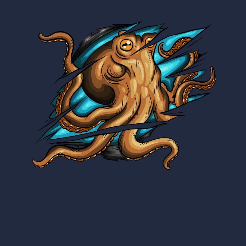 Displaced scratch octopus squid costume