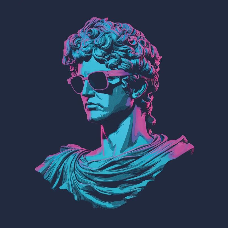 80 ' s statue grecque classique Synthwave