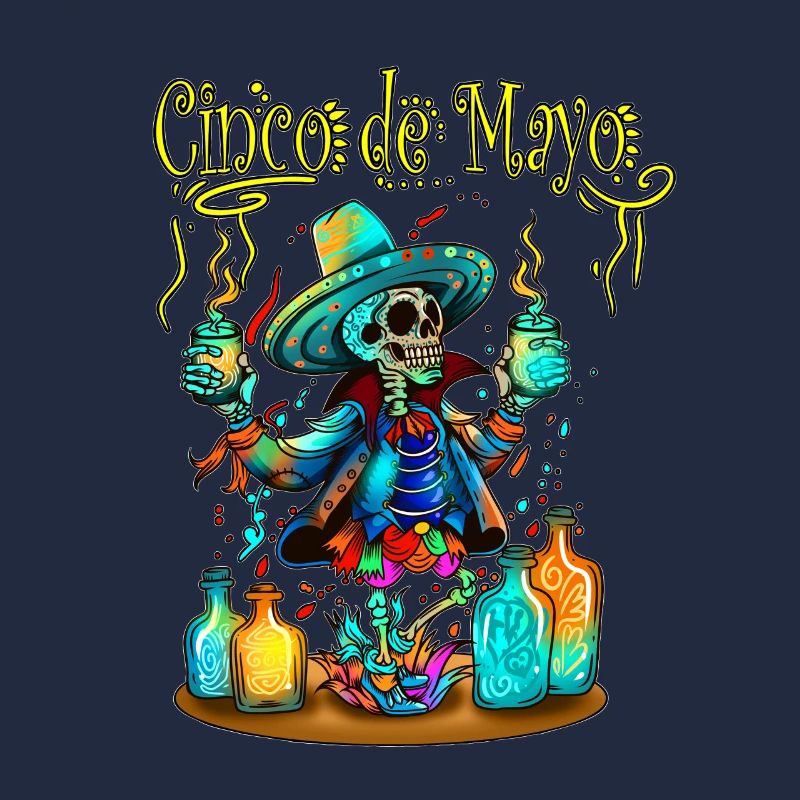 Chemise de sorcière Skeleton Chef Cingo de Mayo Potion