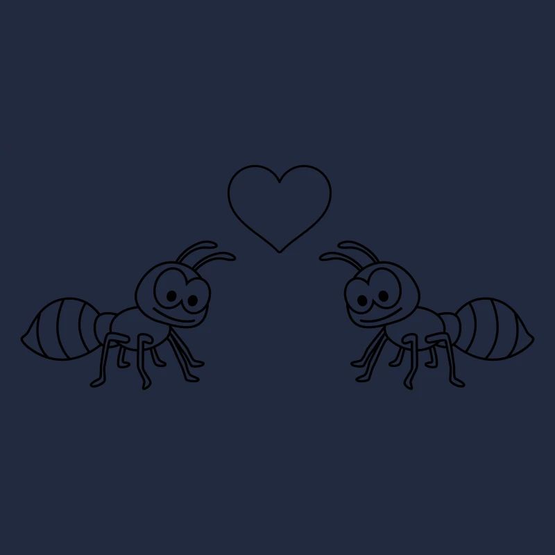 Ameise Comic Paar liebe