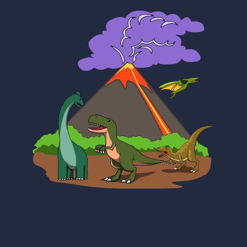 Dino Dinosaurier Vulkanausbruch Eruption Geschenk