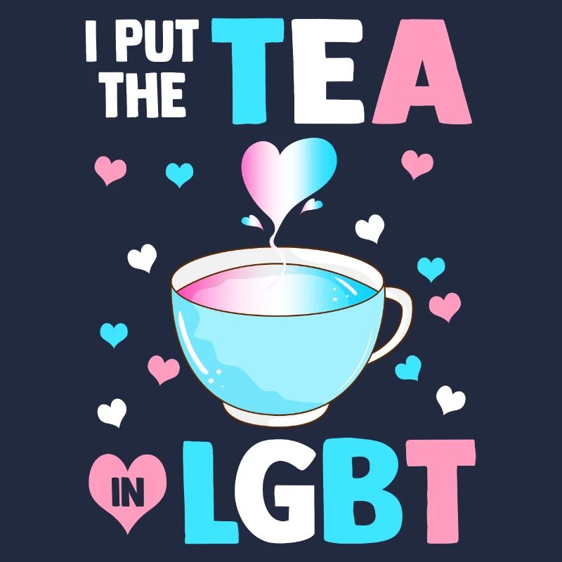 Legen Sie den Tee in LGBT Trans Flag