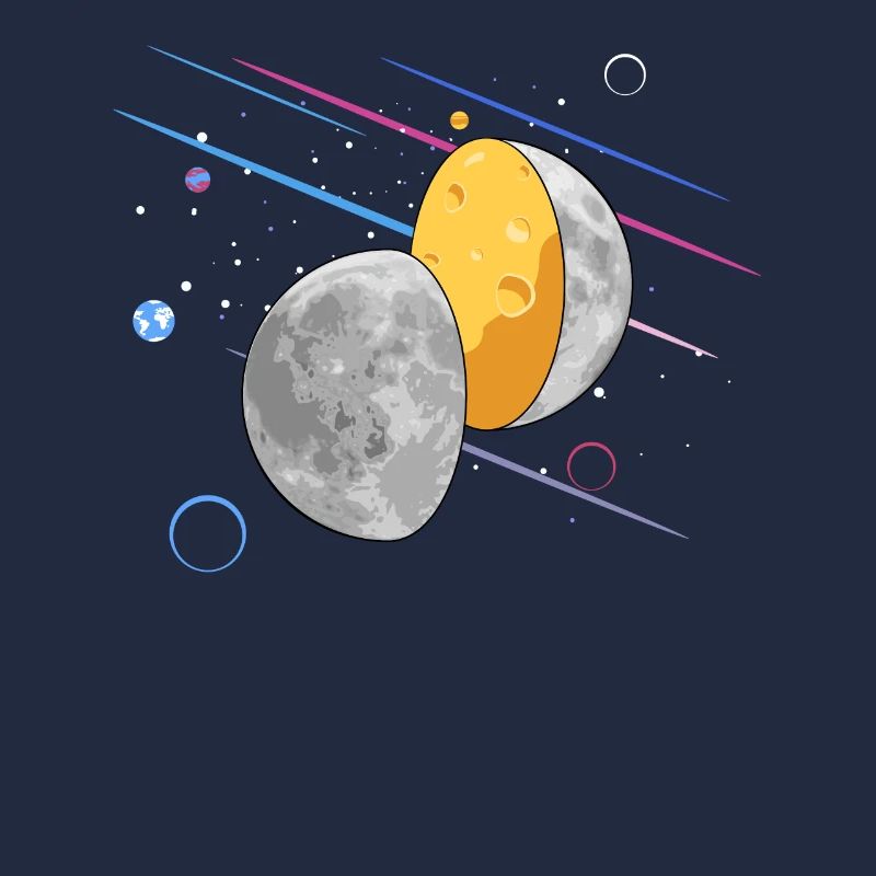 Jour de l'espace drôle de Cheese Moon
