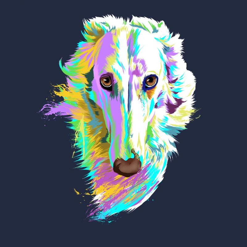 Farbiger Barsoi Hund