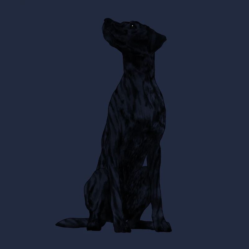 Sitzender Plott Hound Hund