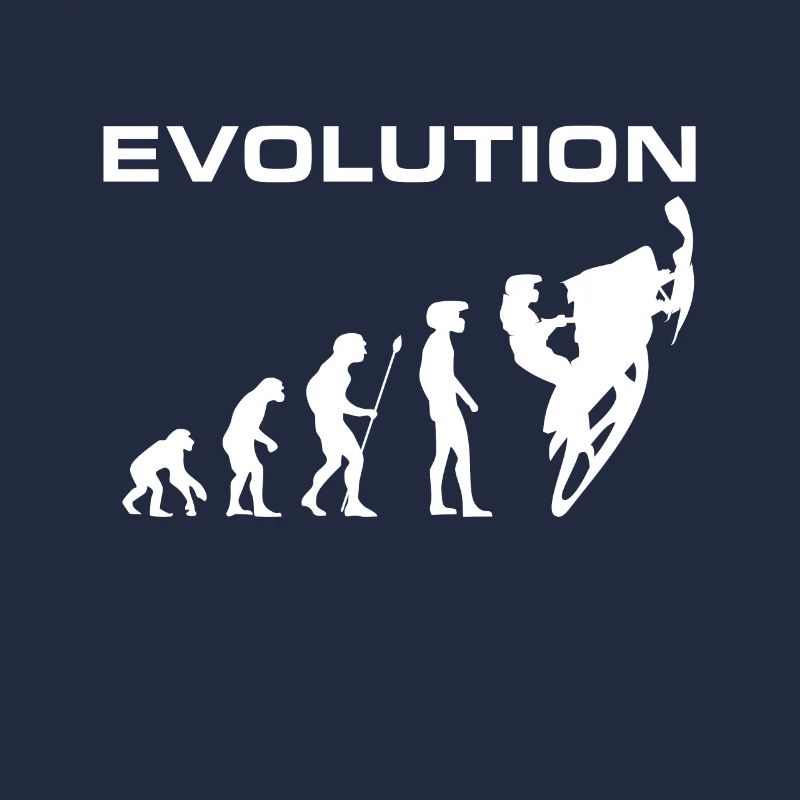 Snowmobile Evolution Distressed Silhouette Classic