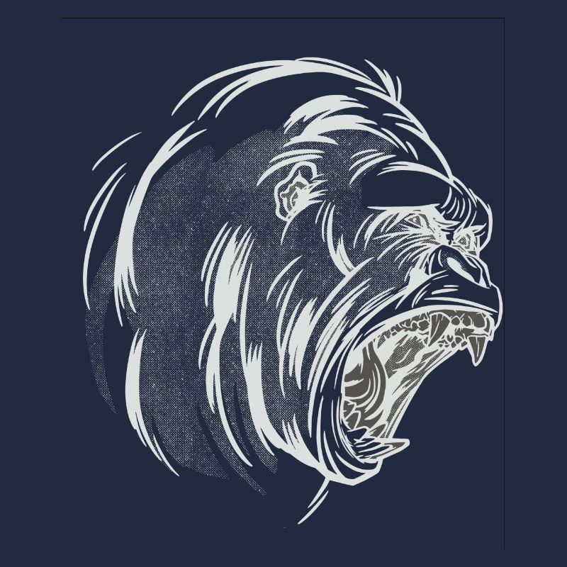Cri de tête de gorille