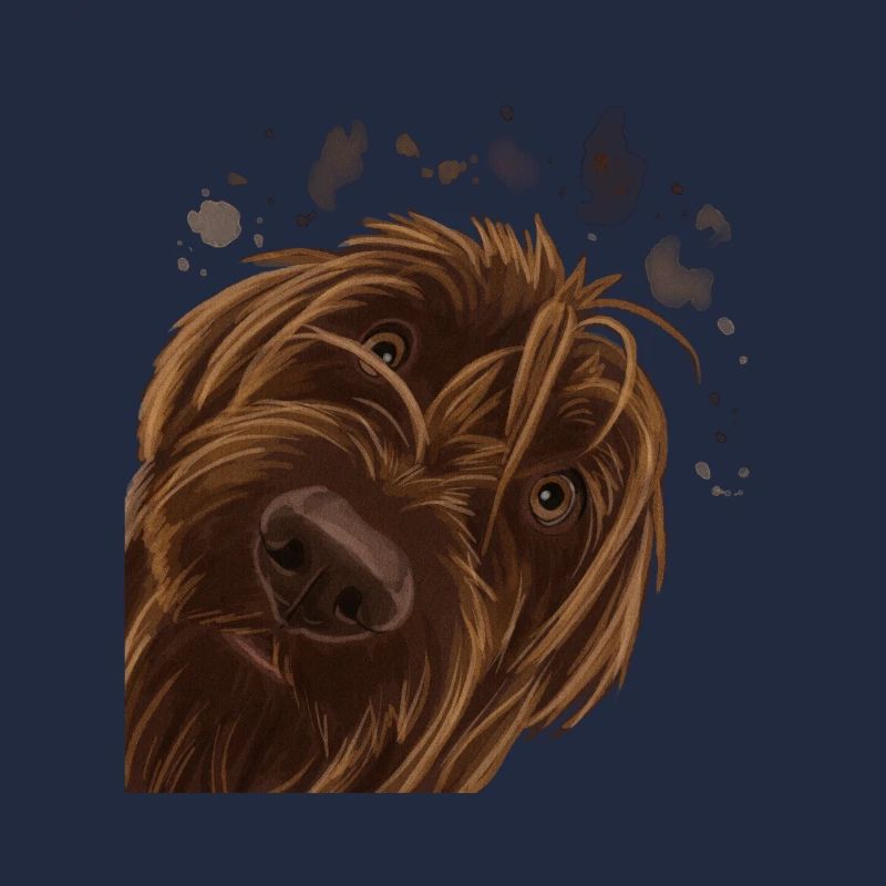 Curious Wirehaired Pointing Griffon Dog