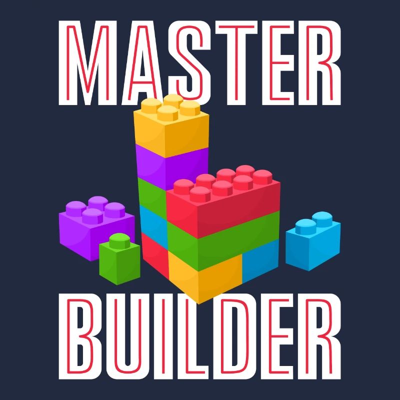 Master Builder Shirt Cute Master Block Builder Dad