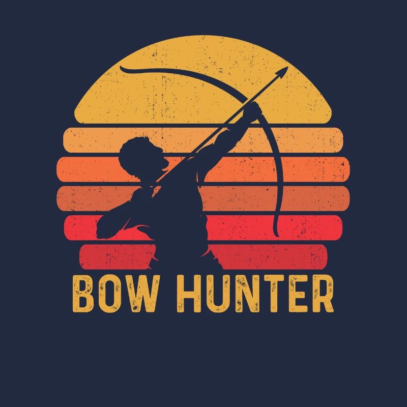 Retro Jäger Bogenschütze Bogen Jagd Bogenschießen