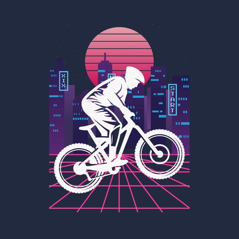 Vaporwave Synthwave Skyline Downhill