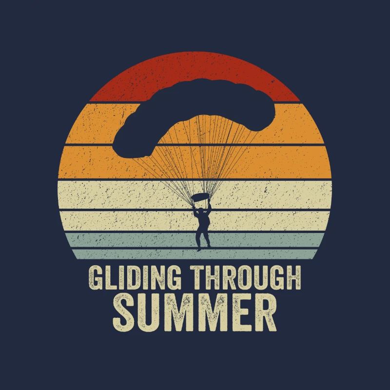 Paragliding durch den Sommer Vintage Paragleiter