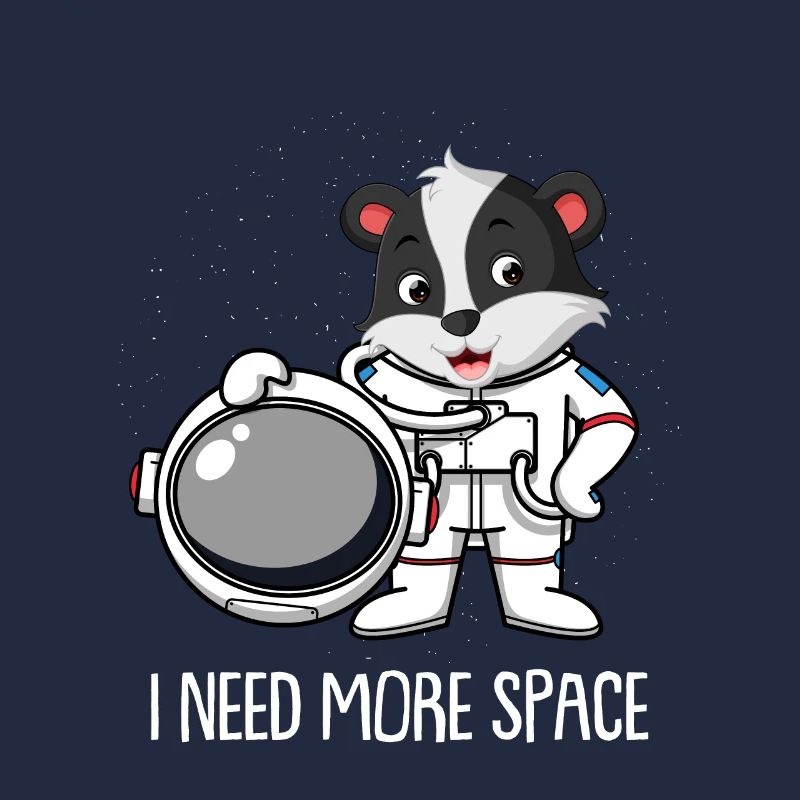 Honigdachs Ratel Astronaut I Need More Space