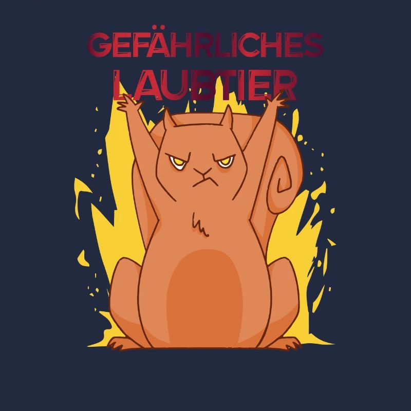 Gefährliches Laubtier Eichhörnchen