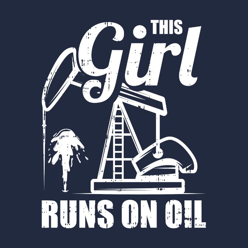 Ölfeld Bohrinsel Mädchen