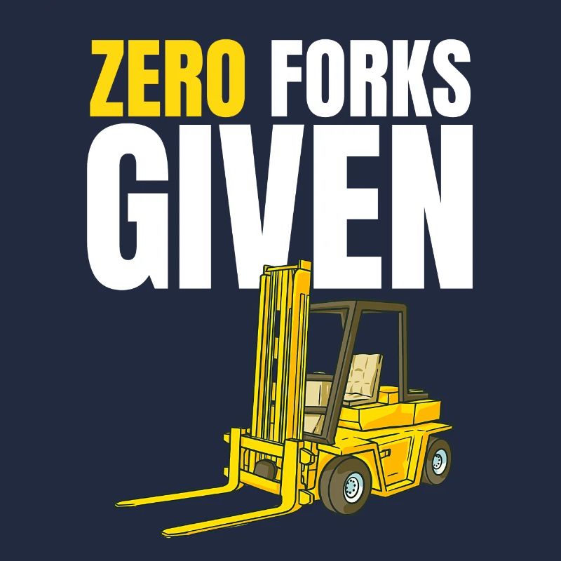 Lustiger Gabelstaplerfahrer Arbeiter Lager Null