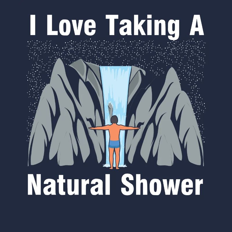 Man Under Waterfall - Natural Shower