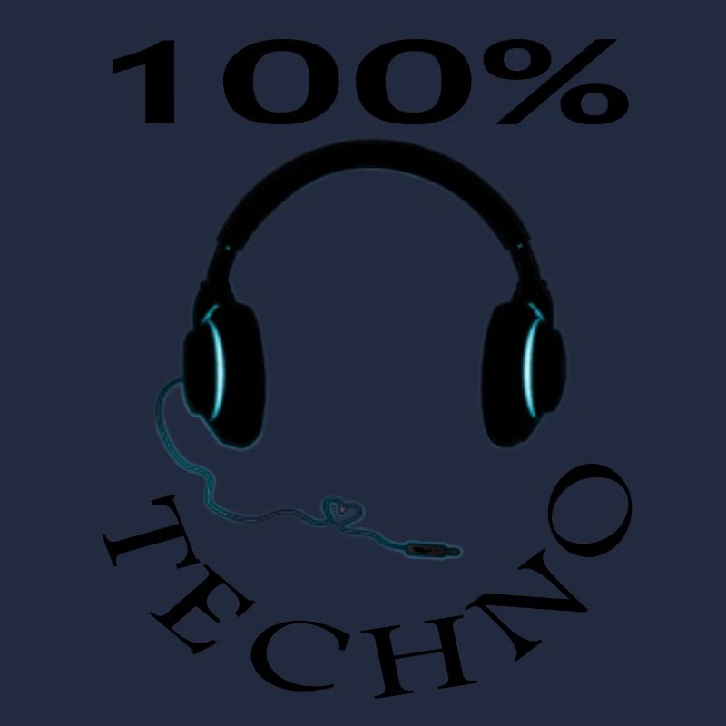 100% Techno Fan Techno musique École de musique Cadeau