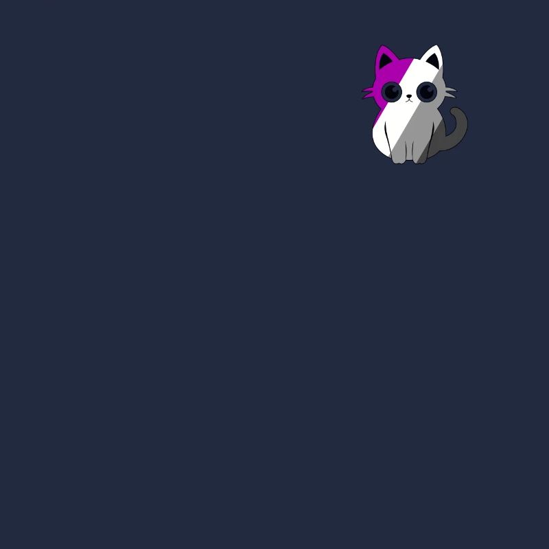 Pocket Cat Asexual Pride Mois Minimaliste Subtil
