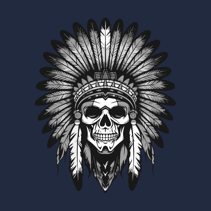 Chef du crâne indien Apache