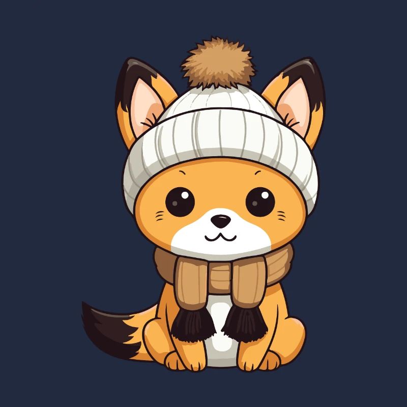 Fox Winter Animal Cute Comic