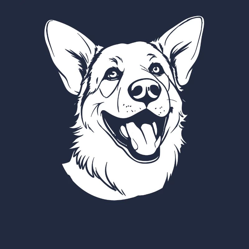 Schäferhund Lächelnd