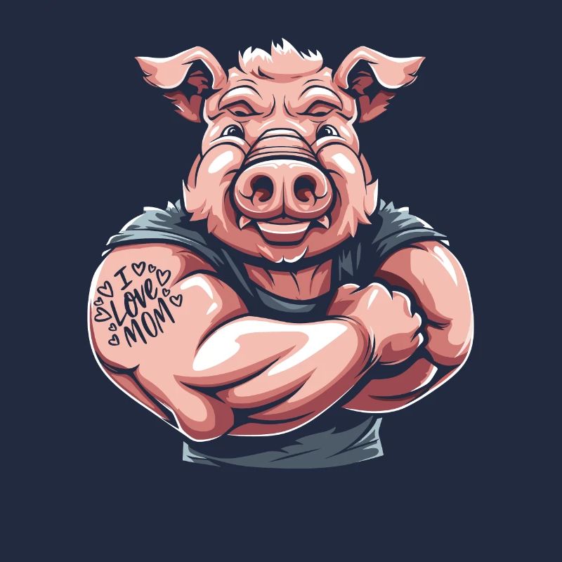 Schwein Schweinebauer Mutter I Love Mom