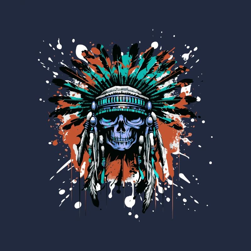 Apache Crâne Indien Coloré