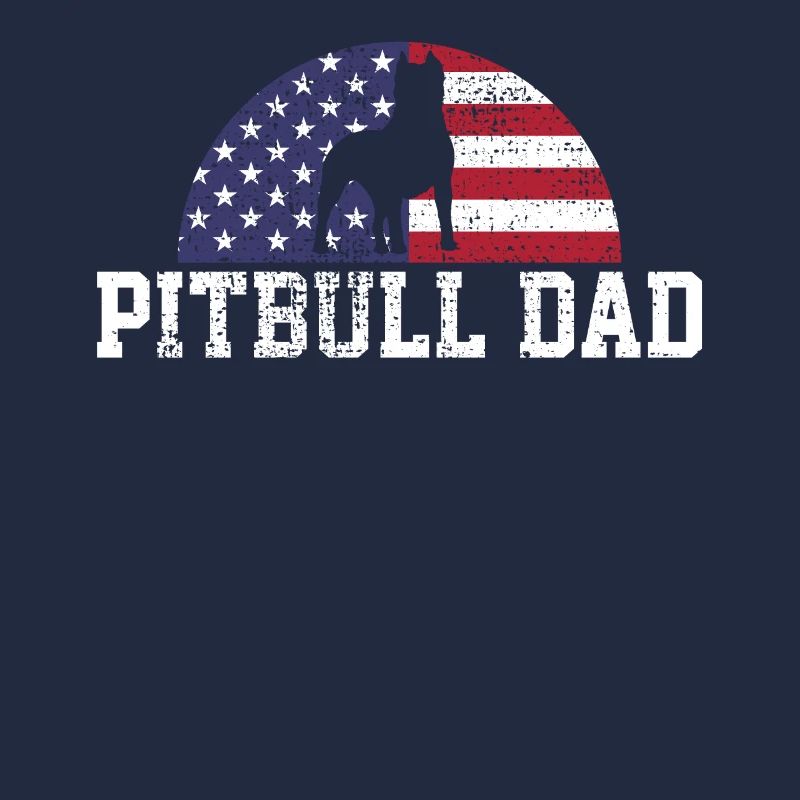 Pitbull Dad Papa Love Bond Einzigartiges Design