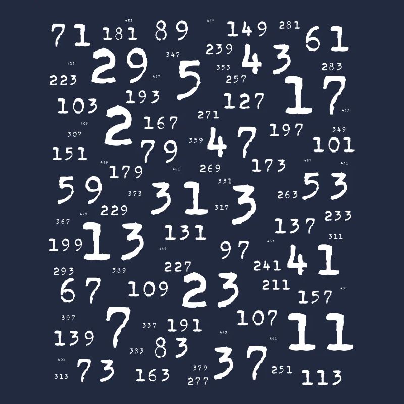 Prime nombres math enseignant nerd étudiant logique école