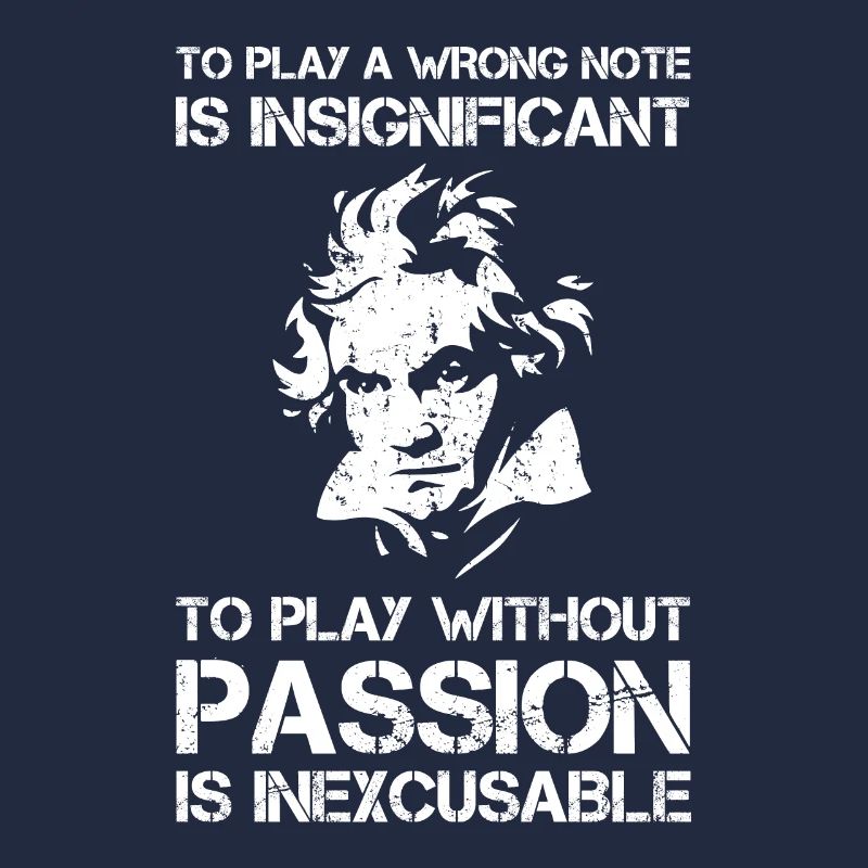 To play a wrong note cadeau Beethoven Silhouette