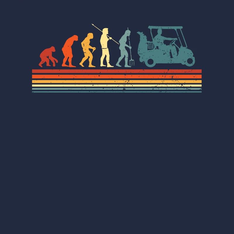 Golfer Golf Cart Evolution For Golfers