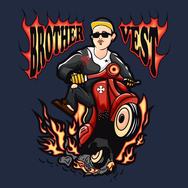 Moped Mofafahrer